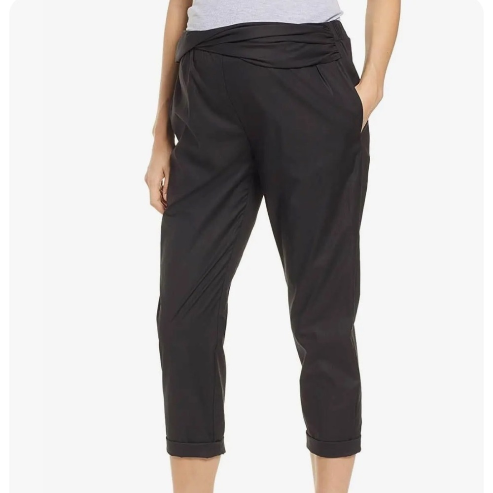 Hatch Black Straight Leg Maternity Pants Size 3/10-12/L
